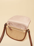 Joules Daphne Neutral Straw Effect crossbody bag, imported from the UK