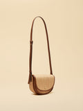 Joules Daphne Neutral Straw Effect crossbody bag, imported from the UK