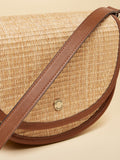 Joules Daphne Neutral Straw Effect crossbody bag, imported from the UK