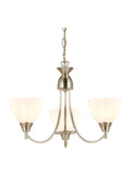 Gallery Home Alder pendant light satin chrome opal glass, UK version