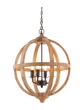 Gallery Home Tobia ceiling pendant light with mango wood, UK version