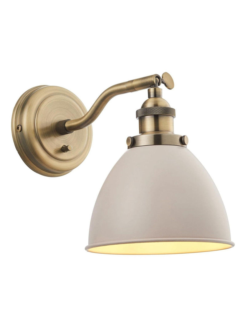 Gallery Home taupe Ferris wall light, imported from the UK