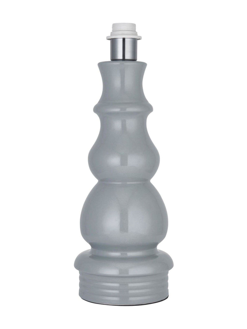 Gallery Home Nickel Provence table lamp gloss blue grey glaze - British product