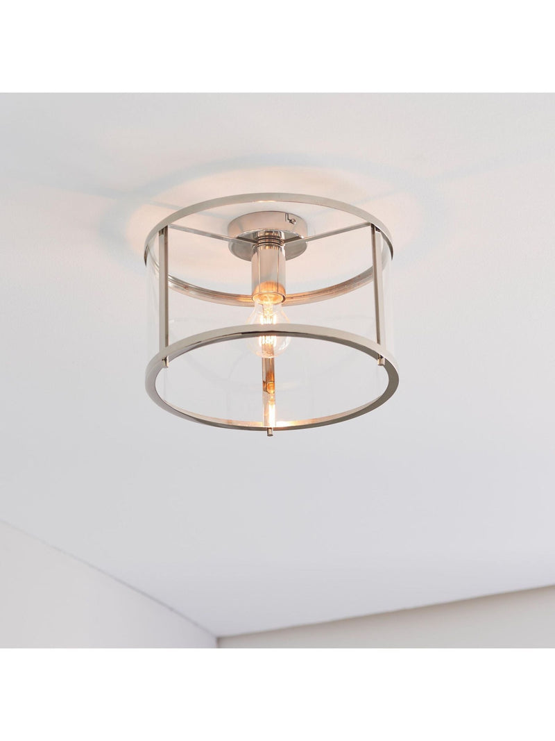 Gallery Home silver Harlow ceiling light, imported from the UK