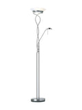 Gallery Home Monroe satin chrome floor lamp, imported from the UK