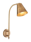 Gallery Home Gold Radiance brass wall light antique finish - British product