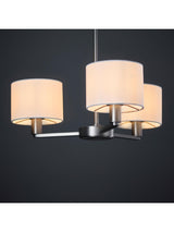 Next Gallery Home Silver Dalvin 3 Matt Nickel Ceiling Pendant Light- Buy online at McGrocer