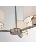 Gallery Home 3-arm matt nickel ceiling pendant light, UK version