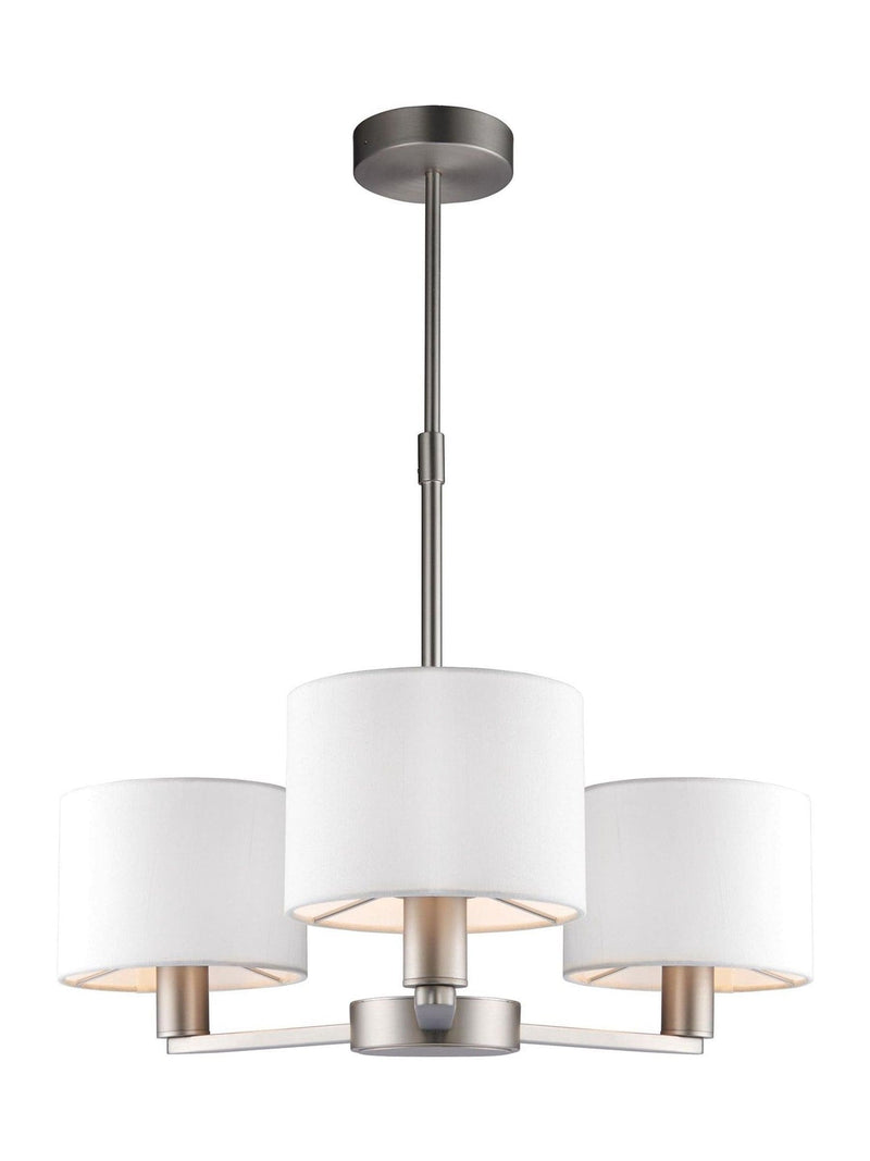 Gallery Home 3-arm matt nickel ceiling pendant light, UK version