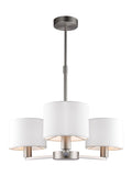 Gallery Home 3-arm matt nickel ceiling pendant light, UK version