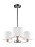 Gallery Home 3-arm matt nickel ceiling pendant light, UK version