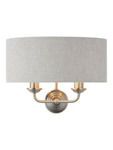 Next Gallery Home Natural Harrington 2 Wall Light Chrome- Buy online at McGrocer