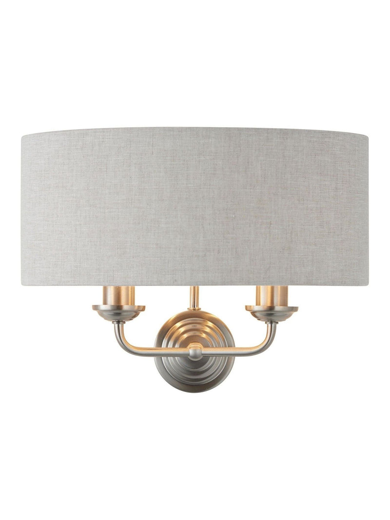 Gallery Home Harrington chrome twin wall light 25cm, imported from the UK