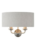 Gallery Home Harrington chrome twin wall light 25cm, imported from the UK