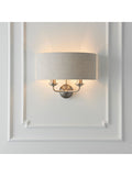 Gallery Home Harrington chrome twin wall light 25cm, imported from the UK