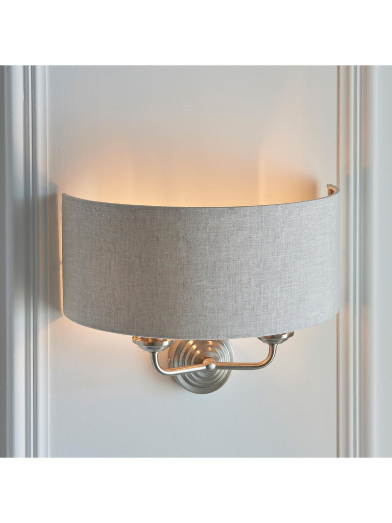 Gallery Home Harrington chrome twin wall light 25cm, imported from the UK