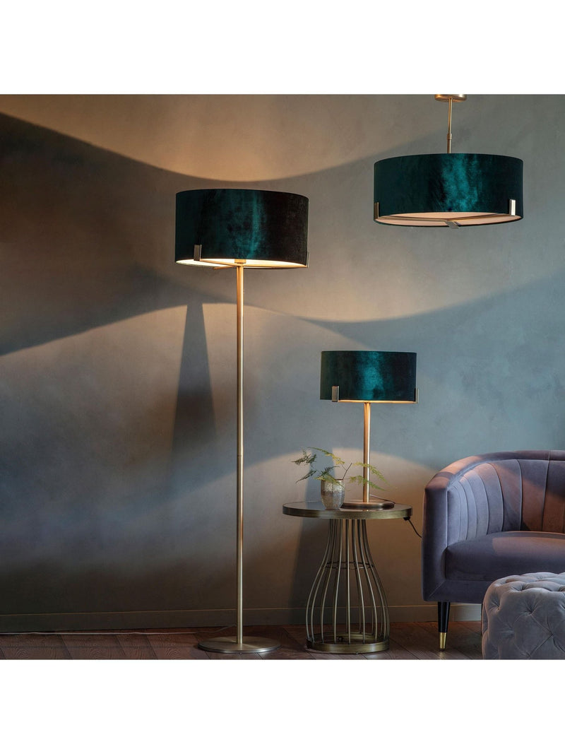 Gallery Home antique brass Hartley pendant light, UK version