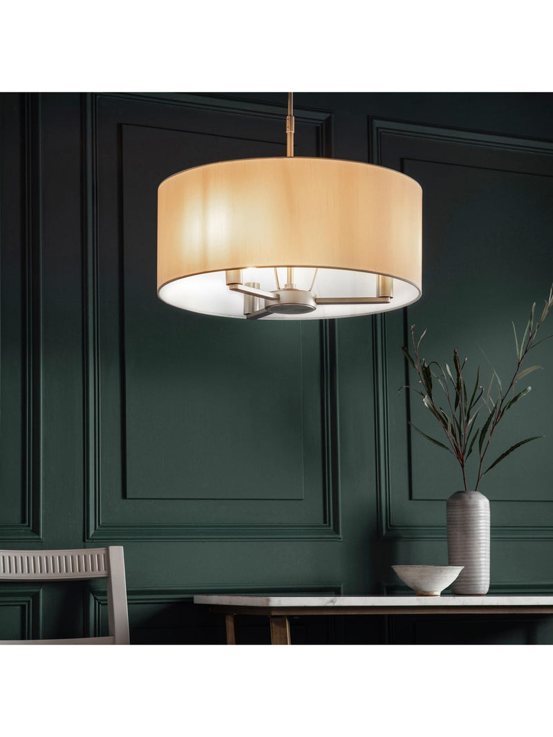 Gallery Home Silver Dalvin Matt Nickel ceiling pendant light - British product