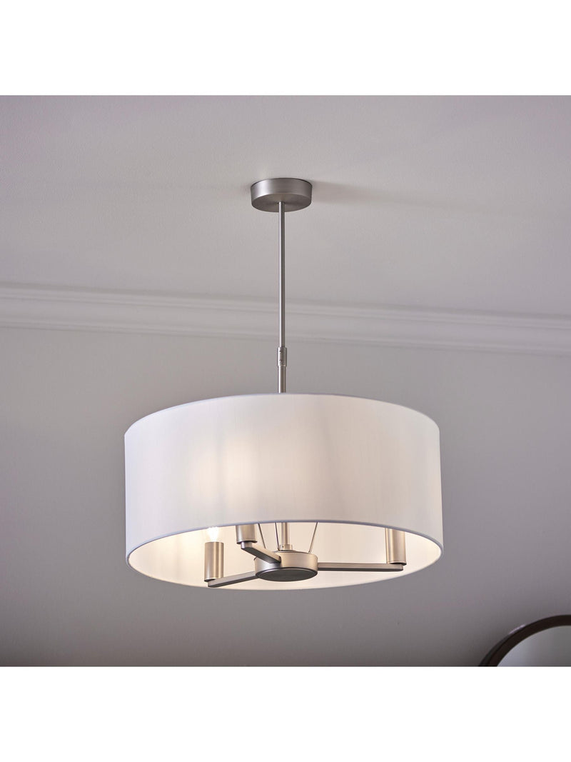 Gallery Home Silver Dalvin Matt Nickel ceiling pendant light - British product