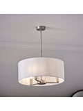 Gallery Home Silver Dalvin Matt Nickel ceiling pendant light - British product
