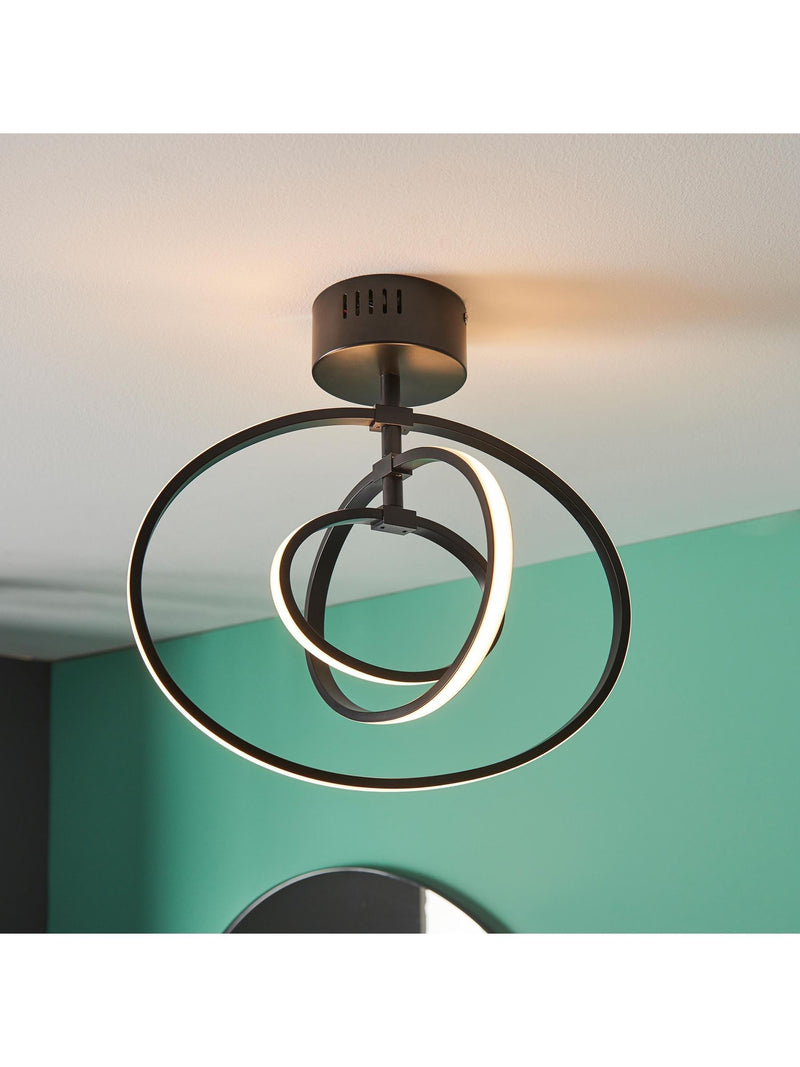 Gallery Home Avanta ceiling lamp black hoop, imported from the UK