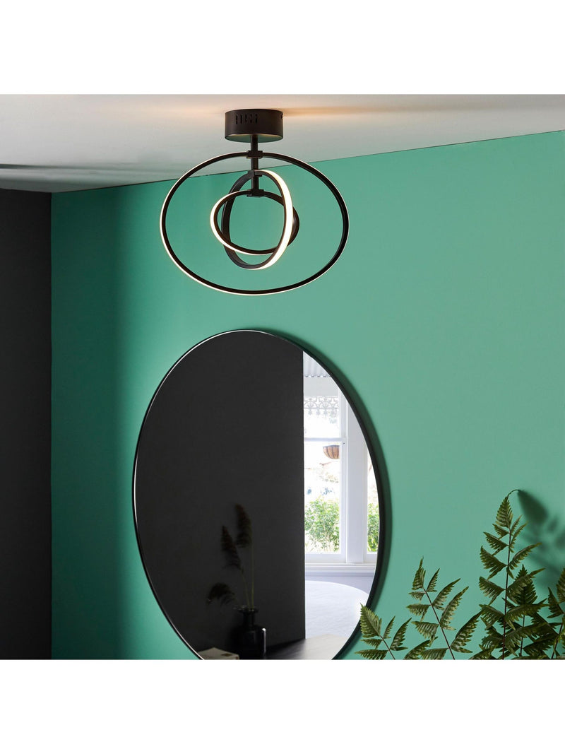 Gallery Home Avanta ceiling lamp black hoop, imported from the UK