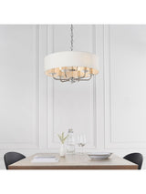 Next Gallery Home Silver Nixon 6 Bright Nickel Ceiling Pendant Light- Buy online at McGrocer