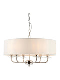 Gallery Home Nixon 6-light bright nickel ceiling pendant light (British brand)
