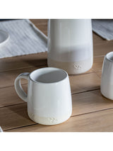 Next Gallery Home Set of 4 White Bumble Stoneware Mugs 15cm Height- Buy online at McGrocer