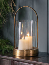 Next Gallery Home Brass Landon Hurricane Candle Holder- Buy online at McGrocer