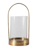 Gallery Home brass Landon hurricane candle holder, UK version