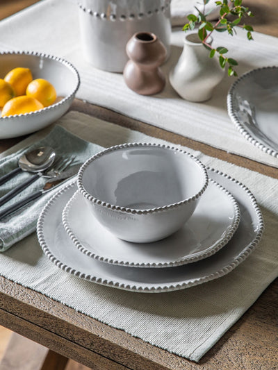 Next Gallery Home 4 Pack Cream Pure Beaded Dinner Plates- Buy online at McGrocer