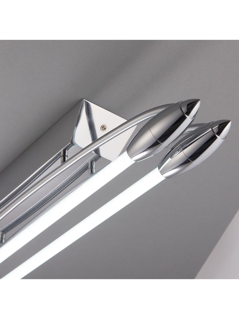 Gallery Home Chrome Harper LED dual ceiling light, imported from the UK