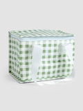 JoJo Maman Bébé insulated lunch bag sage green gingham, UK version