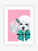 Next Eleanor Bowmer White Hun Poodle Framed Art Print 42x32cm- Buy online at McGrocer