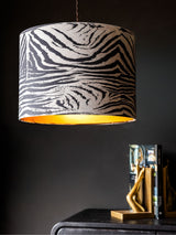 Next Rockett St George Black Zebra Easyfit Drum Shade - 25cm Height x 35cm Diameter- Buy online at McGrocer