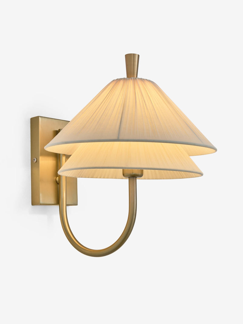 Clarke and Clarke Kyoto gathered wall light cream gold - British product