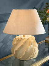 Next Nina Campbell Cream Corena Ripple Table Lamp 37cm- Buy online at McGrocer