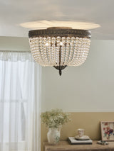 Next Shabby Chic by Rachel Ashwell Clear Lilian Glass Beaded Flush Light- Buy online at McGrocer