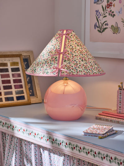 Next Cath Kidston Pink Bow Shade Orb Table Lamp 40cm- Buy online at McGrocer