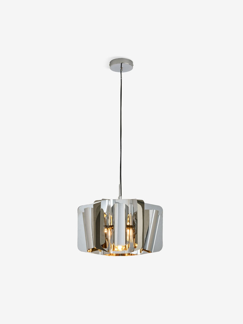 MADE.COM Silver Draper pendant light - British brand