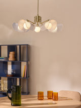 Next MADE.COM Fadi 5 Light Brass Pendant Light 72cm- Buy online at McGrocer