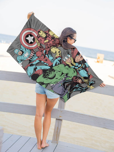Next Jay Franco Grey Marvel Comics Avengers Cotton Beach Towel- Buy online at McGrocer