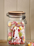 Loveabode personalised Easter treat jar 11.5x19cm - British product