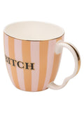Yvonne Ellen set of 2 pink sausage doggie bone china mugs 0.45L (British brand)