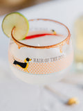 Yvonne Ellen gin glasses set with sausage doggie design, 500ml capacity (British brand)