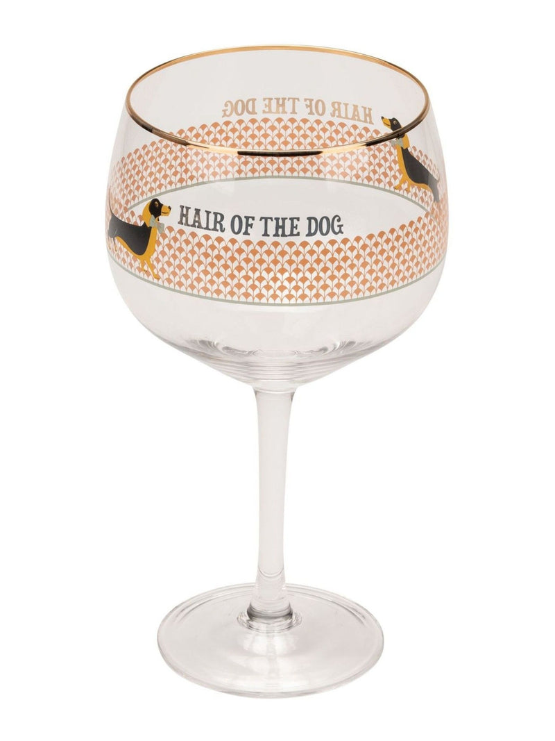 Yvonne Ellen gin glasses set with sausage doggie design, 500ml capacity (British brand)