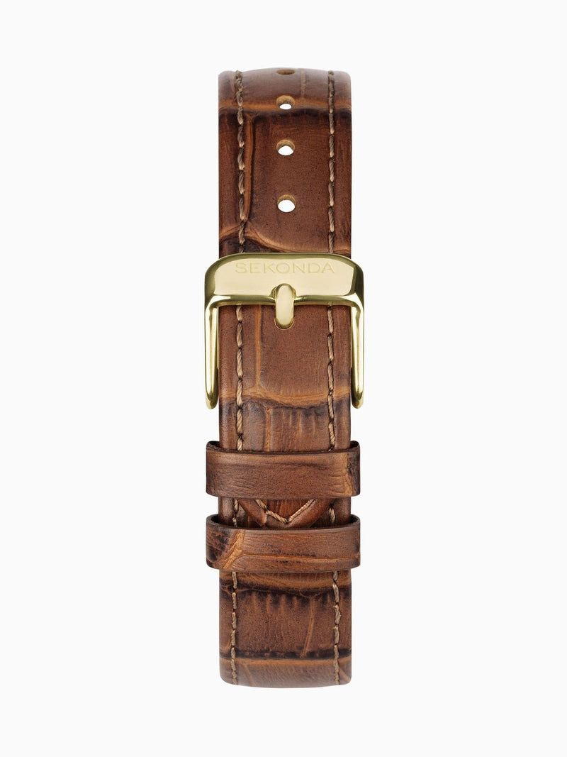 Sekonda Colette Brown Leather Strap Watch 22mm (British brand)