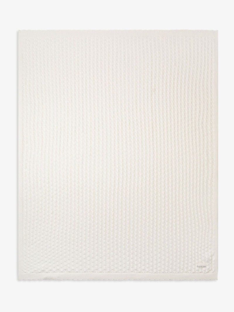 The Little Tailor cream scallop blanket 104x85cm - British product