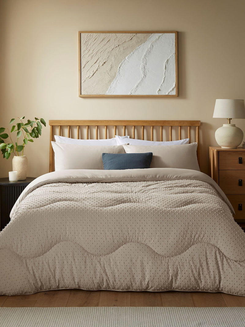 Night Lark Natural Oat 4.5 Tog Coverless Duvet and Pillowcase Set